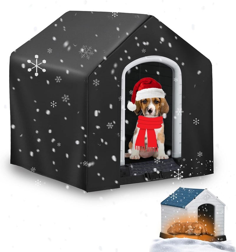 Kasla Dog House Cover, Covers for Winter Large Dog House Outdoor Weatherproof (36x34x32in)-Only Cover - Image 1